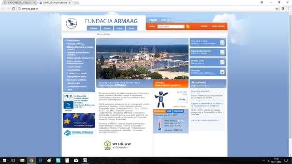 Rysunek 4 Widok strony głównej Fundacji : www.armaag.gda.
