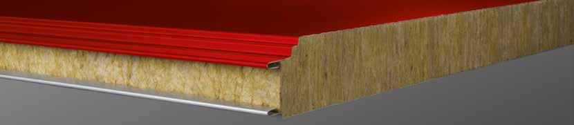 WALL SANDWICH PANELS WITH MINERAL WOOL CORE, WITH CONCEALED FASTENING BALEXTHERM MW-W-PLUS FIRESTOP high fire resistance properties; unique, two sided shaping of panel and lock joint high fire