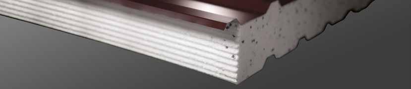 ROOF SANDWICH PANELS WITH EXPANDED POLYSTYRENE CORE PWD high thermal insulation properties: self-extinguishing expanded polystyrene core and tight panel joint easy assembly: the lock is correctly
