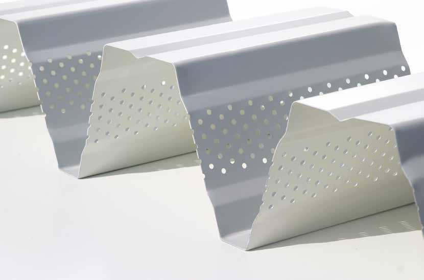 SPECIAL FINISH OF TRAPEZOIDAL SHEETS ANTI-DRIP COATING high absorbability prevents condensation water dripping - absorbs 900g of water / m2!