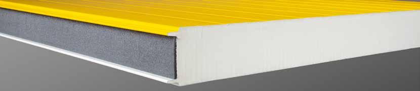 WALL SANDWICH PANELS WITH POLYURETHANE CORE, WITH EXPOSED FASTENING BALEXTHERM PU-W-ST high thermal insulation properties: the core is made of rigid polyurethane foam and the gasket is introduced in