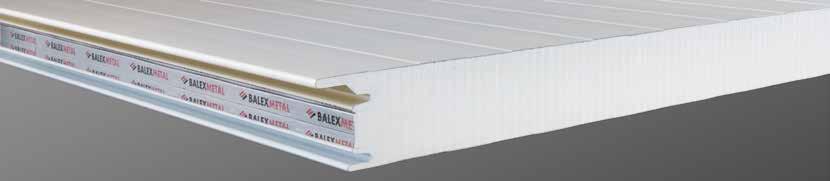 WALL SANDWICH PANELS WITH POLYURETHANE CORE, WITH CONCEALED FASTENING BALEXTHERM PU-W-PLUS high thermal insulation properties: the core is made of rigid polyurethane foam and the gasket is introduced