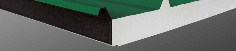 ROOF SANDWICH PANELS WITH POLYURETHANE CORE BALEXTHERM PU-R high thermal insulation properties: the core is made of rigid polyurethane foam and the gasket is introduced in the production process