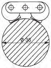 Wymiary podstawy (DxSxW) Ø otworu chwytowego 114 x 88 x 38 4 / 8 913-104 Mocowanie statywu