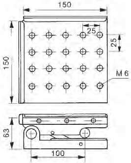 H I J 930-625 160 75 124 30 33 94 80 45 M5 100 7,4 4 532,00 Precyzyjne płyty sinusowe Równoległość 0,002 / 100 Prostopadłość 0,005 / 100 Dokładność ustawienia przy 45 ±15" Seria