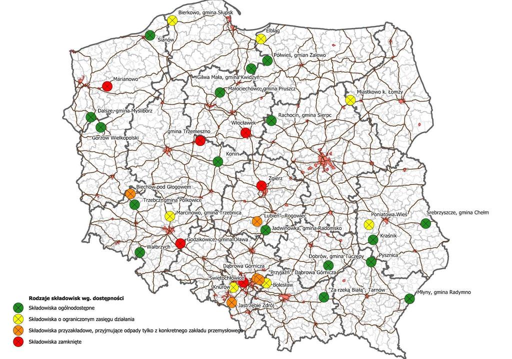 48 Składowisko odpadów niebezpiecznych, ul. Sulańska 11 62-510 Konin województwo wielkopolskie Zakład Utylizacji Odpadów Sp. z o.o. ul. Sulańska 11 62-510 Konin województwo zachodniopomorskie 49 Zakład odzysku odpadów Przedsiębiorstwo Gospodarki ul.