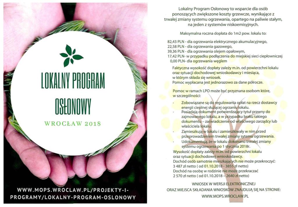 LOKALNY PROGRAM OSŁONOWY Pomoc w ramach LPO dla lokalu, w którym nie wcześniej