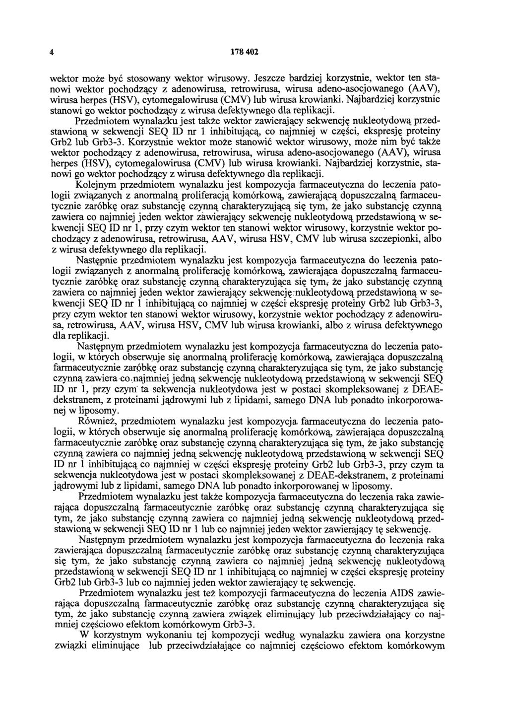 4 178 402 wektor może być stosowany wektor wirusowy.