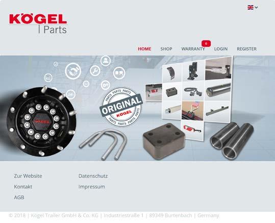 Szybkie i łatwe składanie zamówień w sklepie internetowym Kögel Parts W naszym sklepie internetowym Kögel Parts szybko i przez całą dobę znajdziesz właściwą część zamienną.
