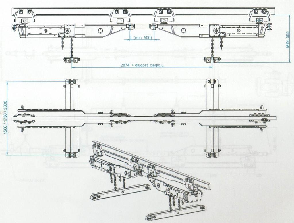 Rysunek Hydrauliczny zestaw nośny HMZ