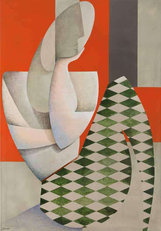 80 ANNA ZALEWSKA (ur. 1985) Duszy krzyk w niej usłyszę, 2016 r. technika mieszana/płótno, 130 x 90 cm sygnowany l.d.