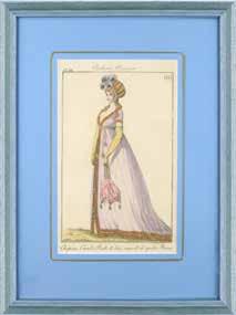 57 Karty z albumu z modą, Costume Parisien XVIII/XIX