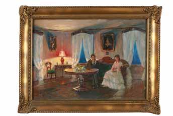 Rychter-Janowska (1868 Kraków 1953 tamże) W saloniku olej,