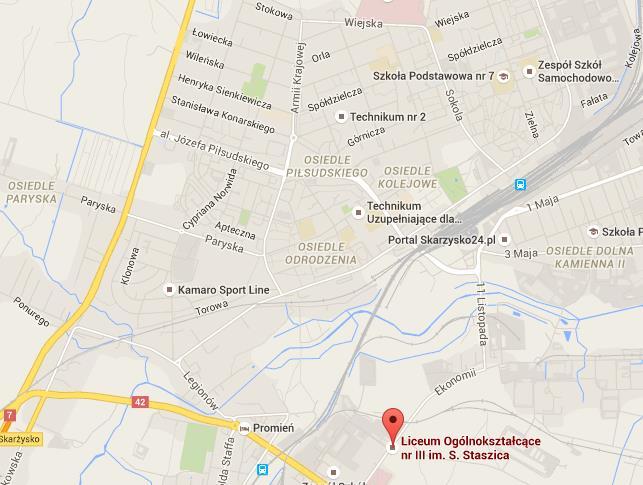 Nieruchomość zabudowana jest budynkiem szkolnym o powierzchni użytkowej 2 199,84 m². Na podstawie Decyzji nr 2/2003 Zarządu Powiatu Skarżyskiego z dnia 16.12.2003r.