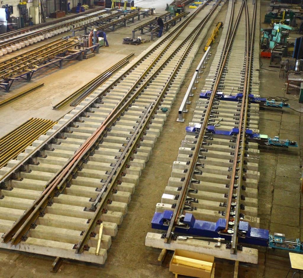 KOLEJ RAILWAY Od ponad 70. lat KZN Bieżanów uczestniczy w kreowaniu infrastruktury kolejowej produkując i dostarczając szeroką gamę konstrukcji rozjazdowych.