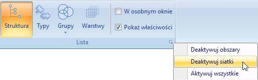 Druga z możliwości to wyłączenie siatek z poziomu