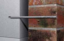 Remedial wall tie mechanical VBS-M The quick façade repair for two-leaf cavity walls ADVANTAGES The approved fixing in stone and in joints from at least 50 mm facing masonry provides a high