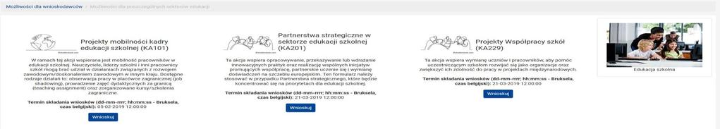 wniosków (My Applications). UWAGA 1.