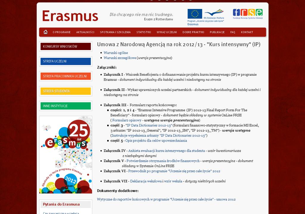 2013-04-15 27 Realizacja umowy finansowej pomiędzy FRSE-NA a uczelnią koordynującą projekt -