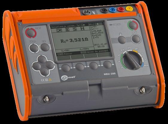 Mierniki rezystancji uziemienia SONEL MRU-200 / MRU-200-GPS indeks: WMPLMRU200 / WMPLMRU200GPS WBUDOWANY ODBIORNIK GPS Pomiary rezystancji uziemień: z wykorzystaniem elektrod pomocniczych (3p, 4p), z