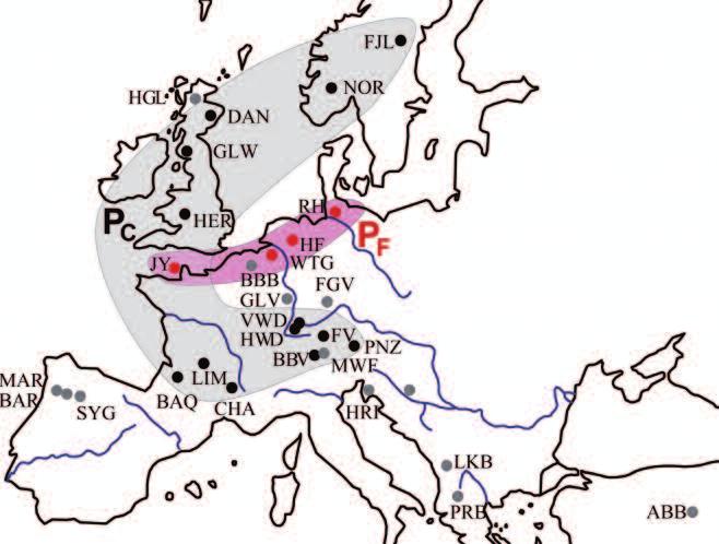 WyRostki RogoWe scurs 54 P F mutacja fryzyjska P C mutacja celtycka Innymi genami związanymi ze wzrostem rogów u bydła są geny określane w literaturze anglojęzycznej jako scurs.