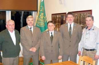 Prezydium Rady Okręgu Lubelskiego ZLP, od lewej: Zbigniew Janeczek, Adam Horecki, Urban Kolman, Piotr Cebula, Jan Korzybski.