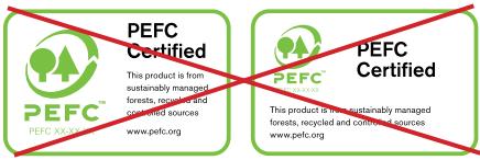 A.6. NARUSZENIA Ważne jest, aby etykiety PEFC były reprodukowane w