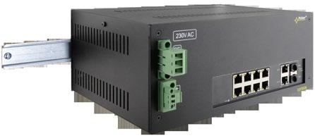 zasilaczem DIN/ z zasilaczem DSFA108 Switch PoE do kamer IP DIN/