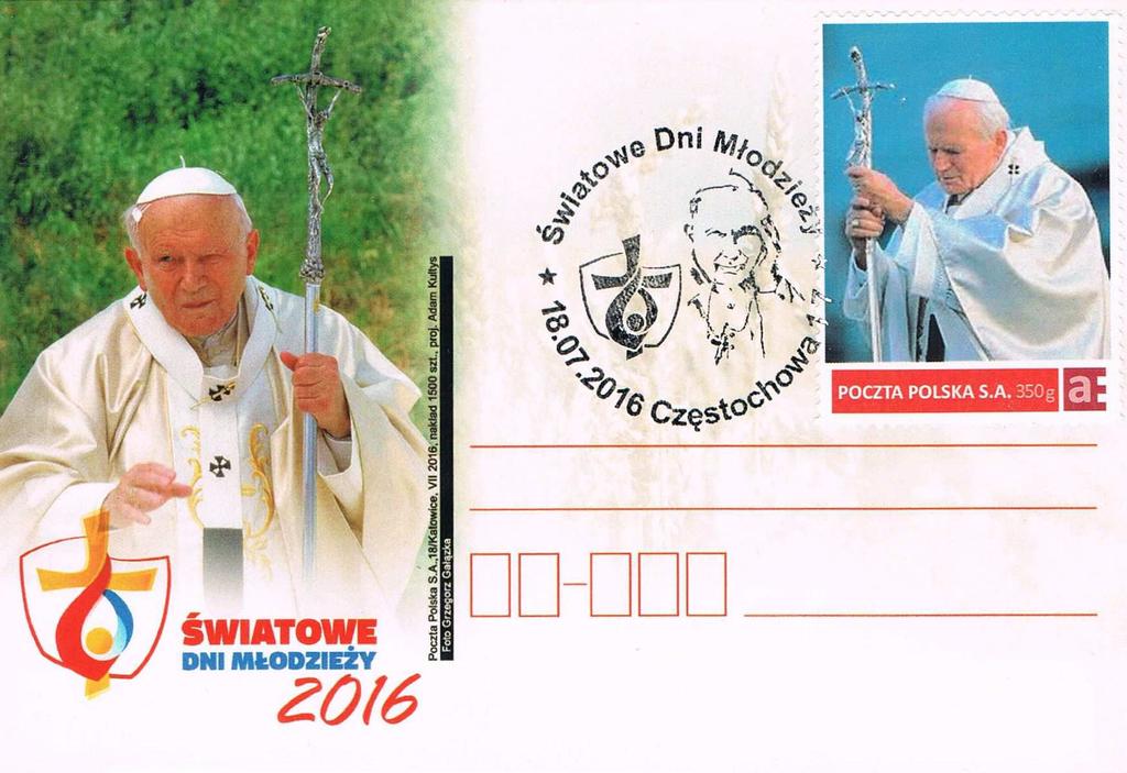 i krew. Obok logo portret Jana Pawła II.