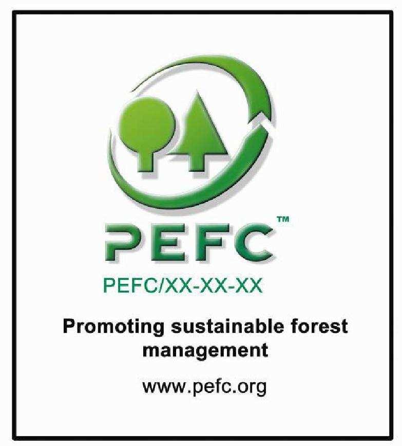 7.3.3 Ogólne wymagania dotyczące używania logo poza produktem Logo PEFC składa się z dwóch drzew wpisanych w okrąg oraz akronimu "PEFC".