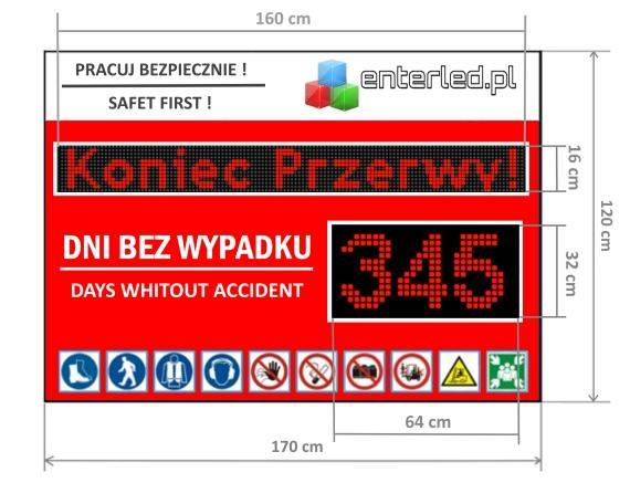 szerokość: 170cm wysokość: 120cm 2,04m 2 ) 1 x