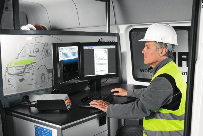 titron Stan techniki w zakresie lokalizacji uszkodzeń kabli Centralne sterowanie automatyczne z pełną kontrolą systemu Widok samochodu pomiarowego wraz z opcjami Nowa koncepcja intuicyjnej obsługi