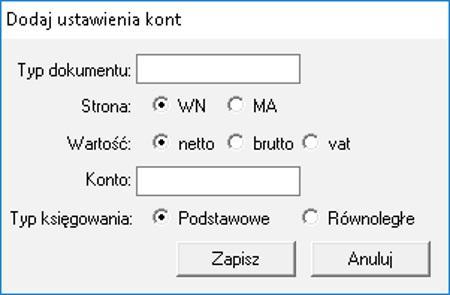 Konfiguracja ustawie dla dokumentów: - W kolumnie 'Wczytuj' zaznaczamy, gdy dokument ma zosta wczytany.