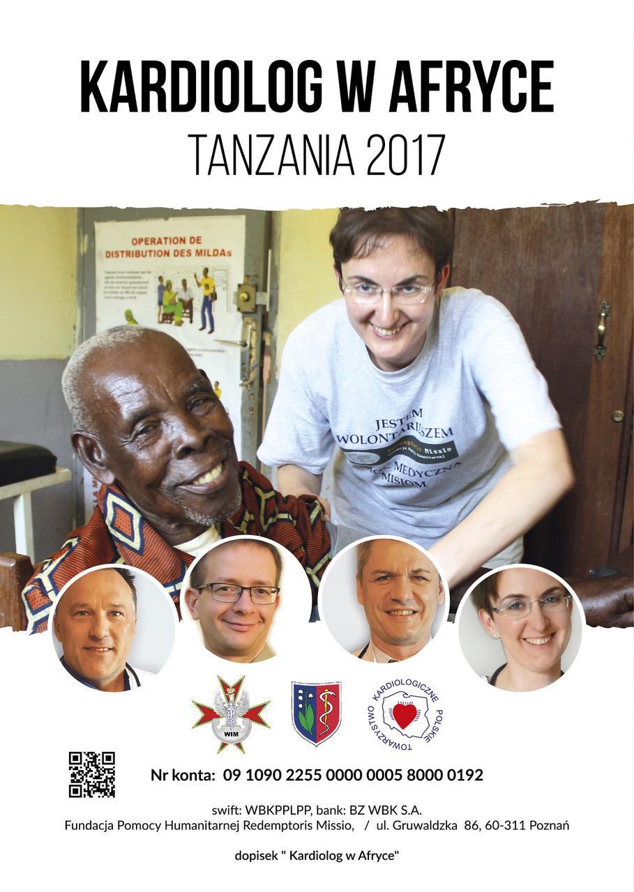 Wolontariat- dalszy rozwój Kardiolog w Afryce -Projekt Tanzania 2017 Sprzęt: wypożyczyć głowicę do ECHO serca Wzbogacić asortyment leków kardiologicznych