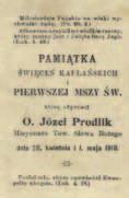 Prodlik Józef (Kamla), werbista, syn Adama i Julianny z domu Syla urodził się 3.07.1892 roku. Do Zgromadzenia Księży Werbistów wstąpił w 1911 roku.