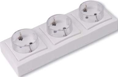 1 16 A/250 V, IP 20 2 16 A/250 V, IP 20 3 16 A/250 V, IP 20