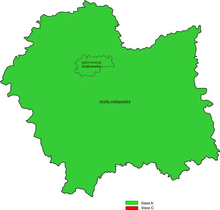 Tabela 3.12. Klasyfikacja stref z uwzględnieniem kryteriów określonych w celu ochrony zdrowia dla ozonu Lp.