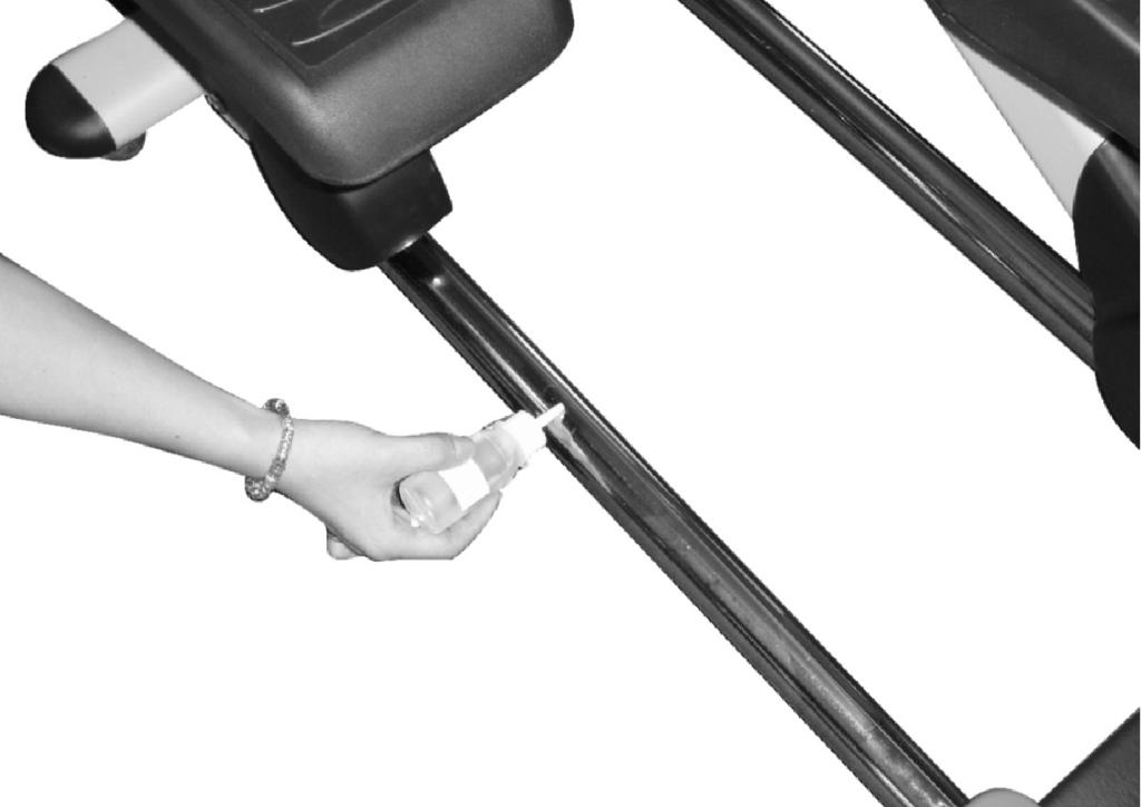 SMAROWANIE. Pour c.c of the lubricant under the middle of the rail. You must lubricate the rails every three months.