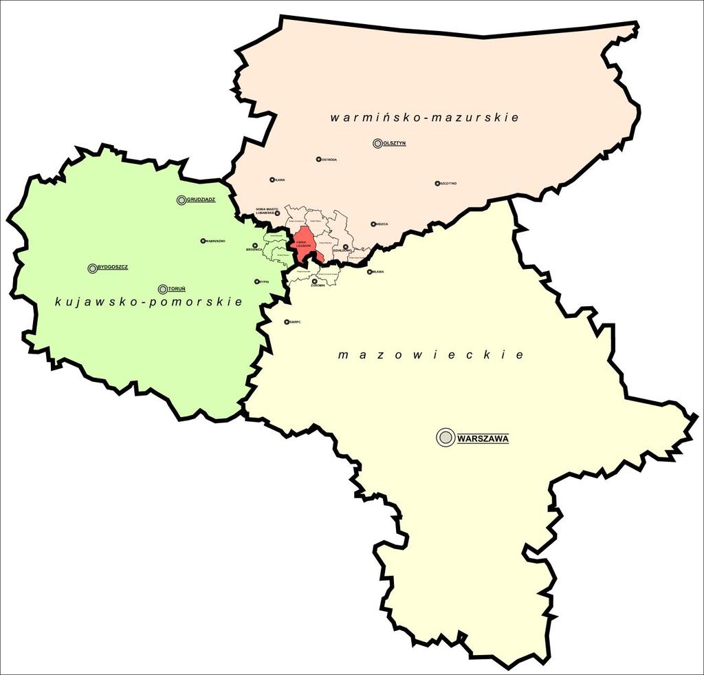 Gmina Lidzbark położona jest przy drodze wojewódzkiej nr 541 prowadzącej z Lubawy do Dobrzynia nad Wisłą oraz przy drodze wojewódzkiej nr 544 łączącej Brodnicę z Ostrołęką.