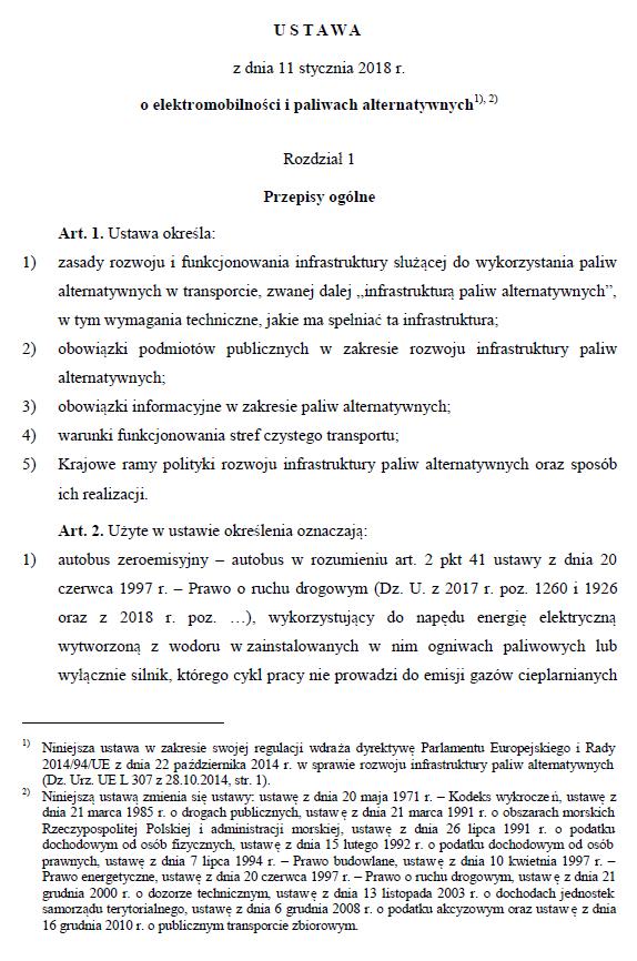 Brak świadomości natury zmian dla sieci energetycznych Budowa i utrzymanie infrastruktury ładowania Art.