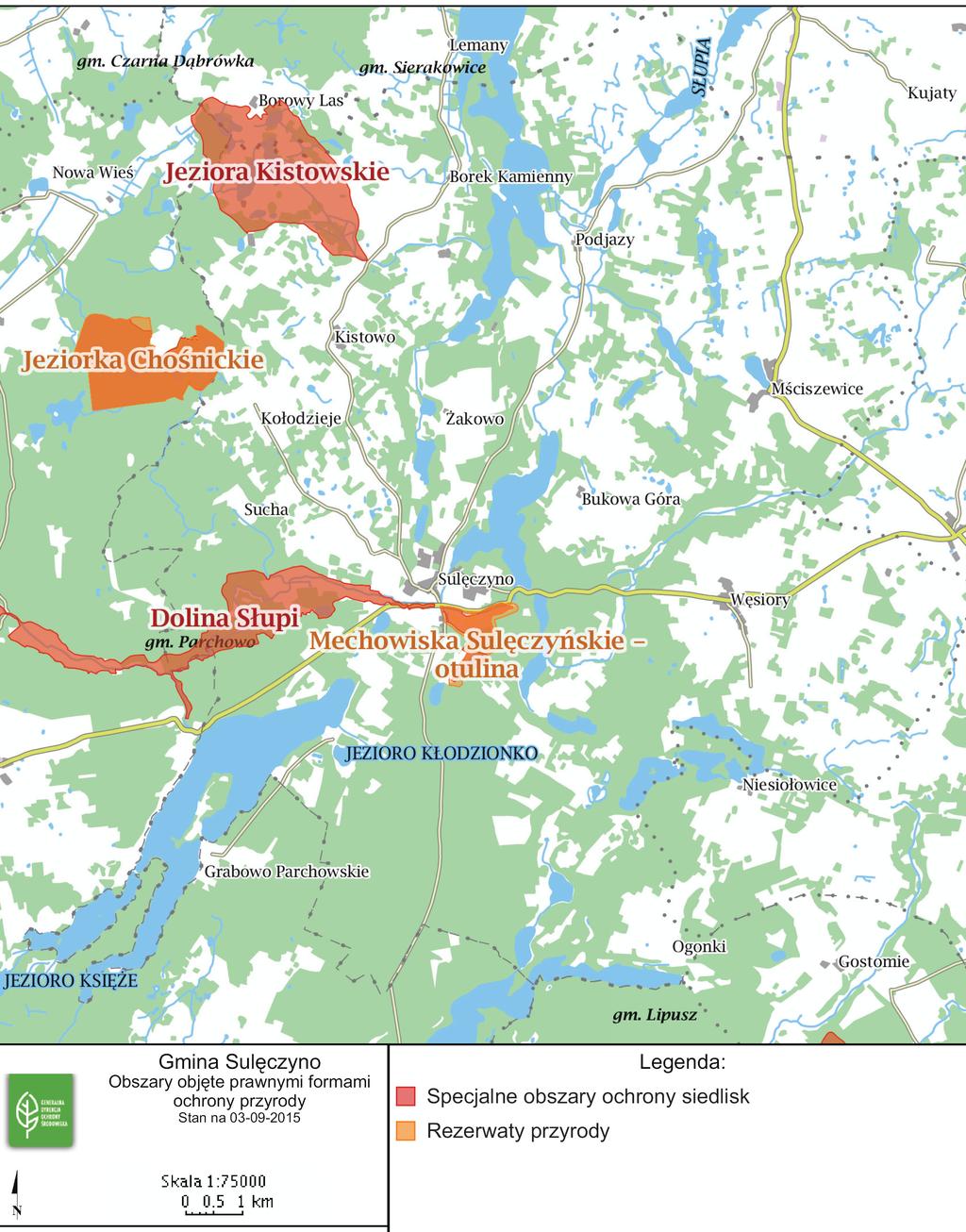 Plan zrównoważonego rozwoju publicznego transportu zbiorowego dla Gminy Sulęczyno elismy wodnej (Luronium natans).