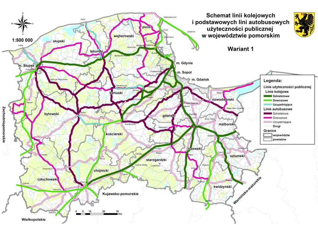 Wariant rozwojowy będzie wymagał także udziału Organizatora we współfinansowaniu organizowanego transportu.