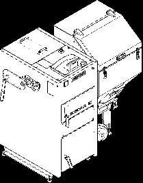 2-bezpiecznik (wymiana bezpiecznika po odkręceniu tylnej pokrywy regulatora); 3-termometr analogowy; 4-wentylator; 5-podajnik paliwa;