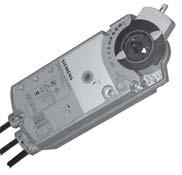 wewnętrznych przeznaczona do przepustnic o wielkościach do 0,8 m2 czas pracy 150 s moment obrotowy 5 Nm Zasilanie Sterowanie Zasilanie Sterowanie GQD121.1A 24 V AC/DC 2-stawne 403,00 GQD126.