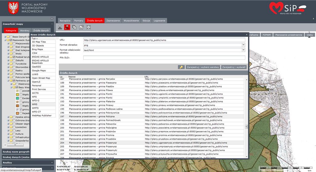 ZASIĘGI GMINNYCH DOKUMENTÓW PLANISTYCZNYCH DOSTĘP PRZEZ USŁUGĘ PRZEGLĄDANIA WEB MAP