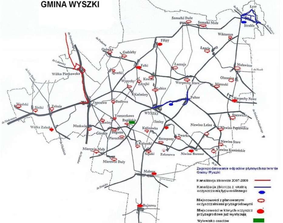 Ścieki komunalno-bytowe z budynków komunalnych wywożone są przez firmę MPO Białystok do oczyszczalni ścieków w Bielsku Podlaskim.