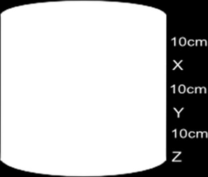 Zadanie 20. (0 2 p.) W bocznej ściance cylindrycznego naczynia znajdują się 3 otwory (oznaczone na rysunku literami X, Y i Z) oddalone od siebie o 10 cm. Naczynie w całości wypełniono wodą.