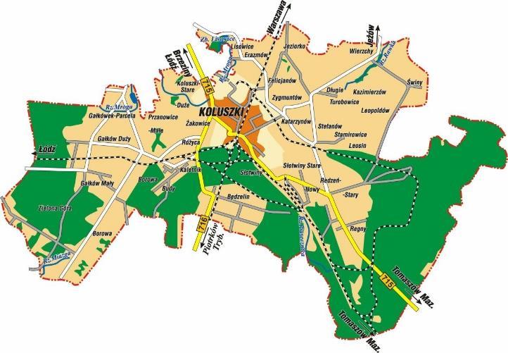 Dziennik Urzędowy Województwa Łódzkiego 13 Poz. 3669 Rysunek 3. Plan gminy Koluszki. Sfera społeczna Demografia Źródło: http://koluszki.