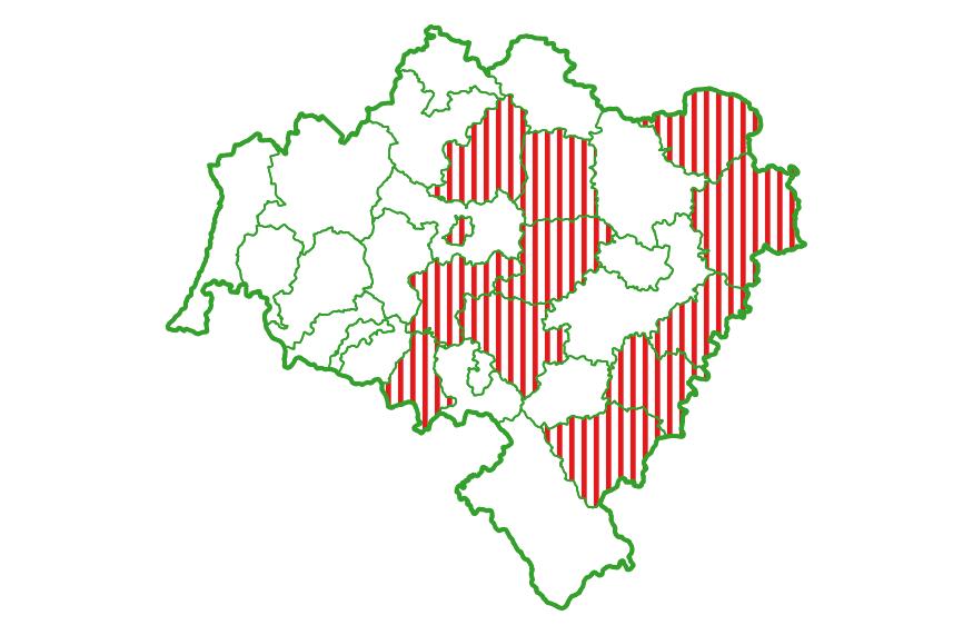 ZASILONE 12 powiatów Projekt ZSIN Faza I NIE ZASILONE 18 powiatów DOLNOŚLĄSKI WOJEWÓDZKI INSPEKTOR NADZORU GEODEZYJNEGO I KARTOGRAFICZNEGO ZASILENIE CR ZSiN dla powiatów województwa dolnośląskiego