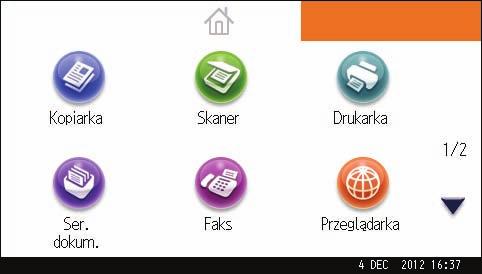 2. Wprowadzenie Jak korzystać z [ekran głównego] Na [Ekranie głównym] są wyświetlane ikony wszystkich funkcji.